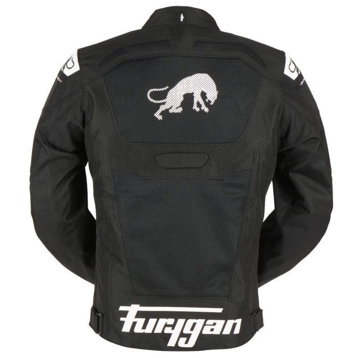 Jaqueta de motociclista Furygan Mystic Evo Vented - preta/branca - tamanho XL