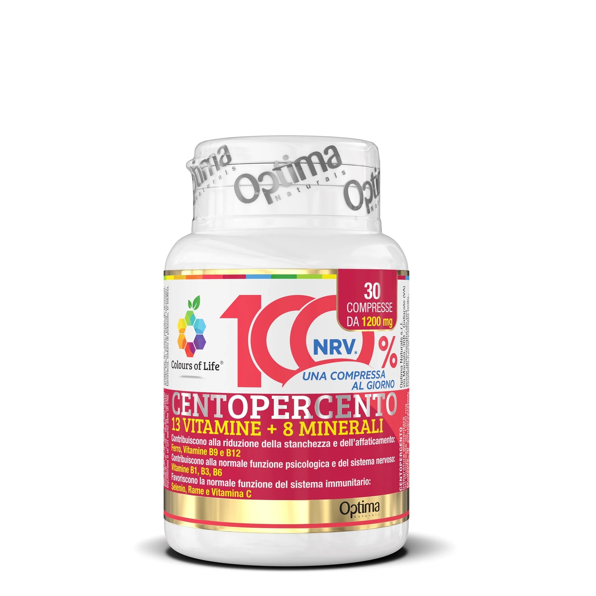 BOJE ŽIVOTA Optima Colours of Life Centopercento 30 tableta Multivitamin i multimineral