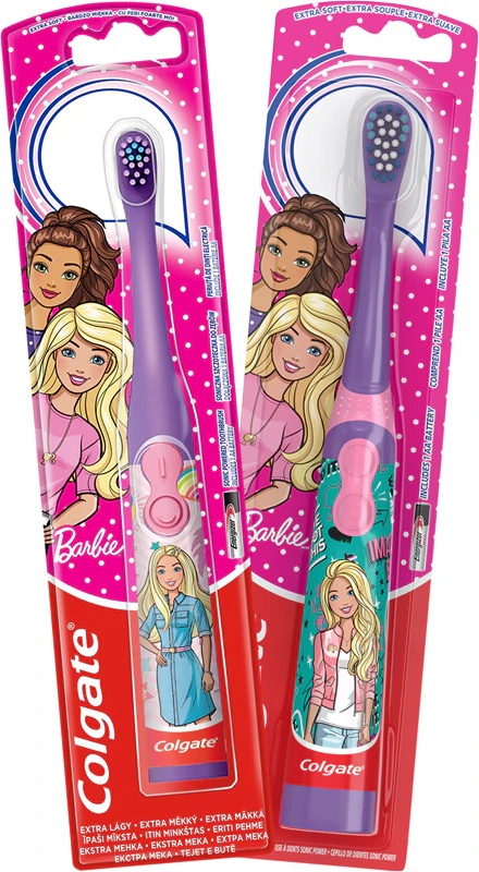 Colgate Kids Barbie īpaši mīksta ar baterijām darbināma bērnu zobu birste