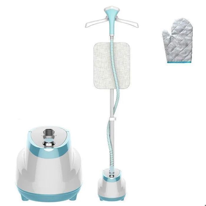 Professionele verticale kledingstomer van 1800 W - Draagbare 2-in-1 stomer met waterreservoir van 1,6 liter - 2 stoomstanden - Stoomafgifte van 40 g/min - Wit