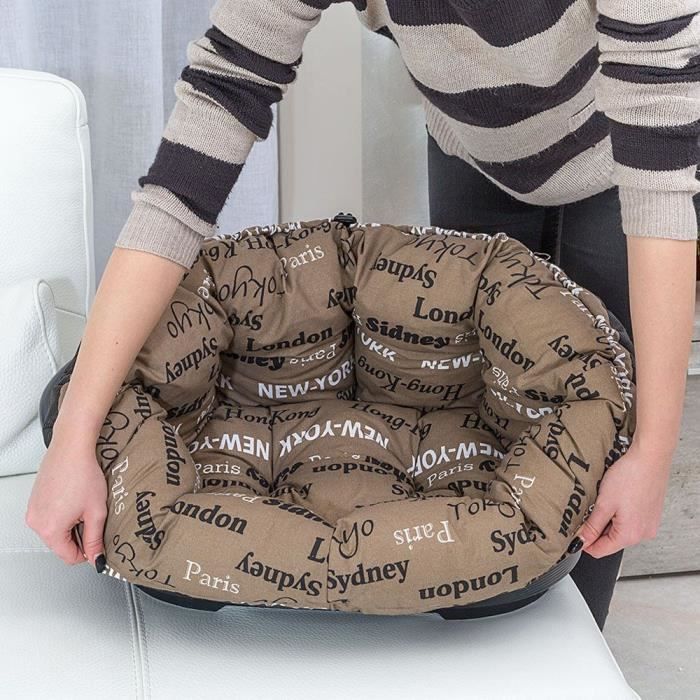 Cesta con cojín estampado - Tamaño S - 52 x 39 x 21 cm - FERPLAST