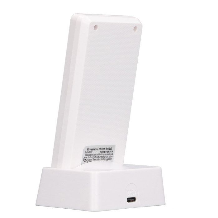 Wireless voice intercom, 2-way smart doorbell for elderly caregivers and people with disabilities, white - SALALIS