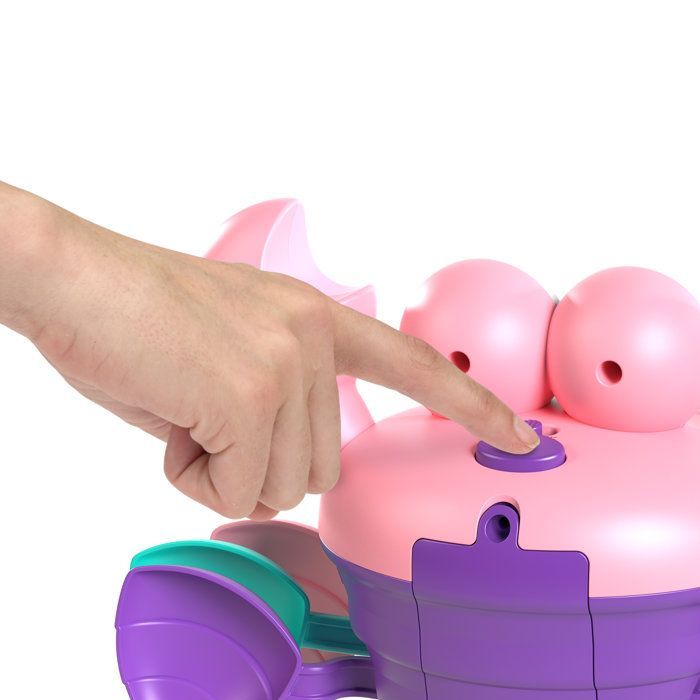BRIGHT STARTS Walking Crab, Baby Toy 6M+, Musical Toy, Gross and Fine Motor Skills Toy, Obstacle Sensors, Pink
