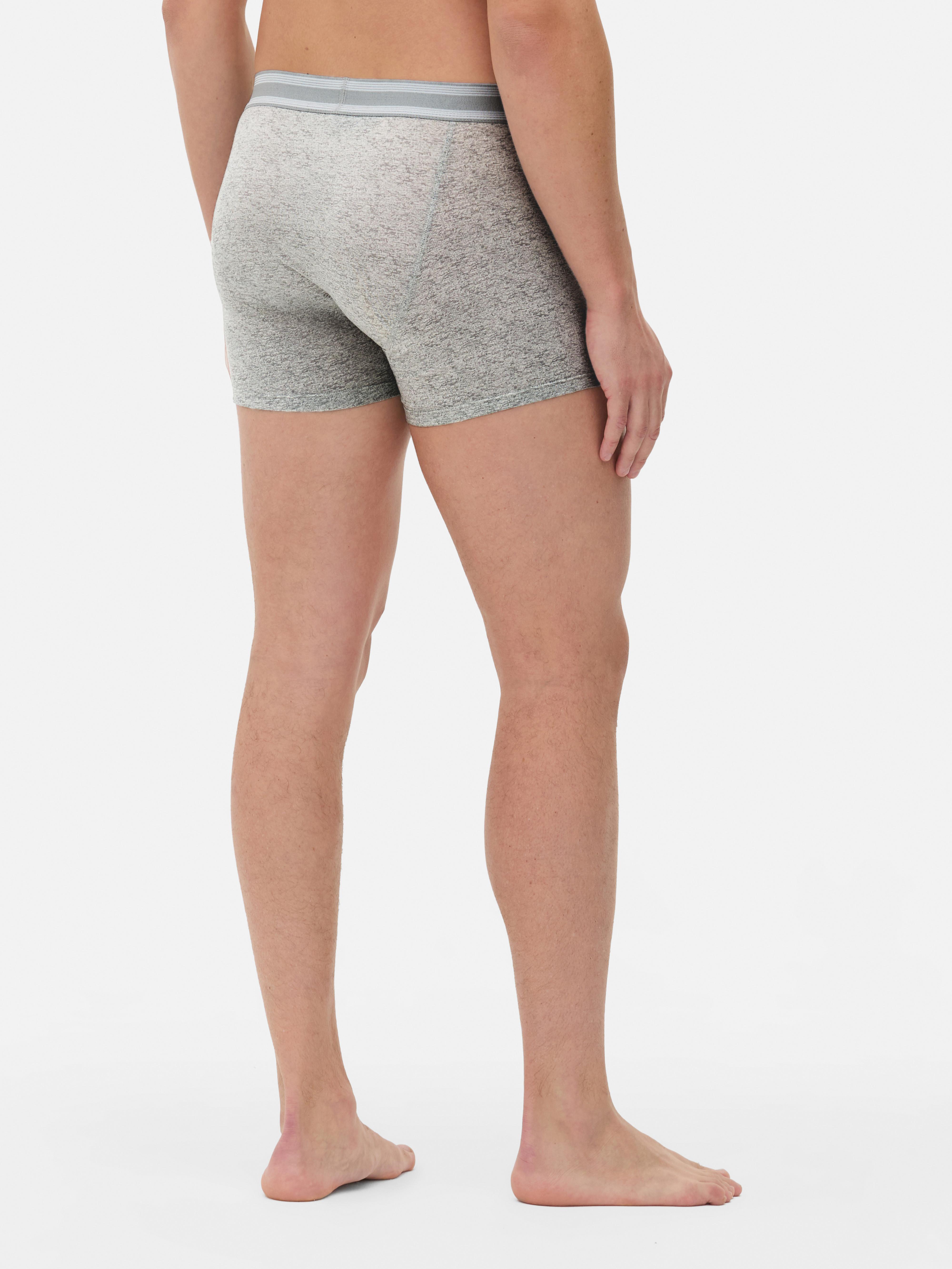 Boxer mélange, set da 3 Tre boxer con fantasia mélange e elastico in vita a righe