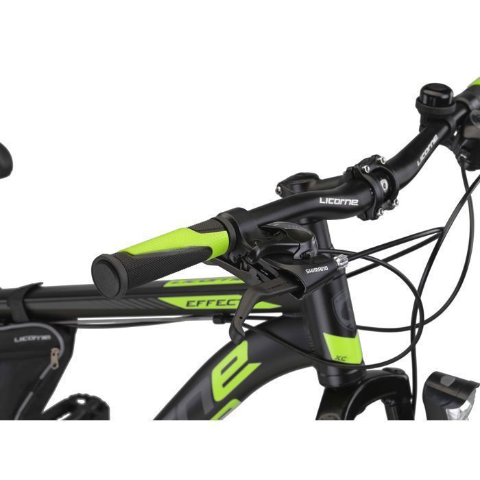 Licorne Bike VTT 26 Pouces Haut de Gamme – Double Frein à Disque, Performance Tout-Terrain, (Noir/Vert Citron 26)