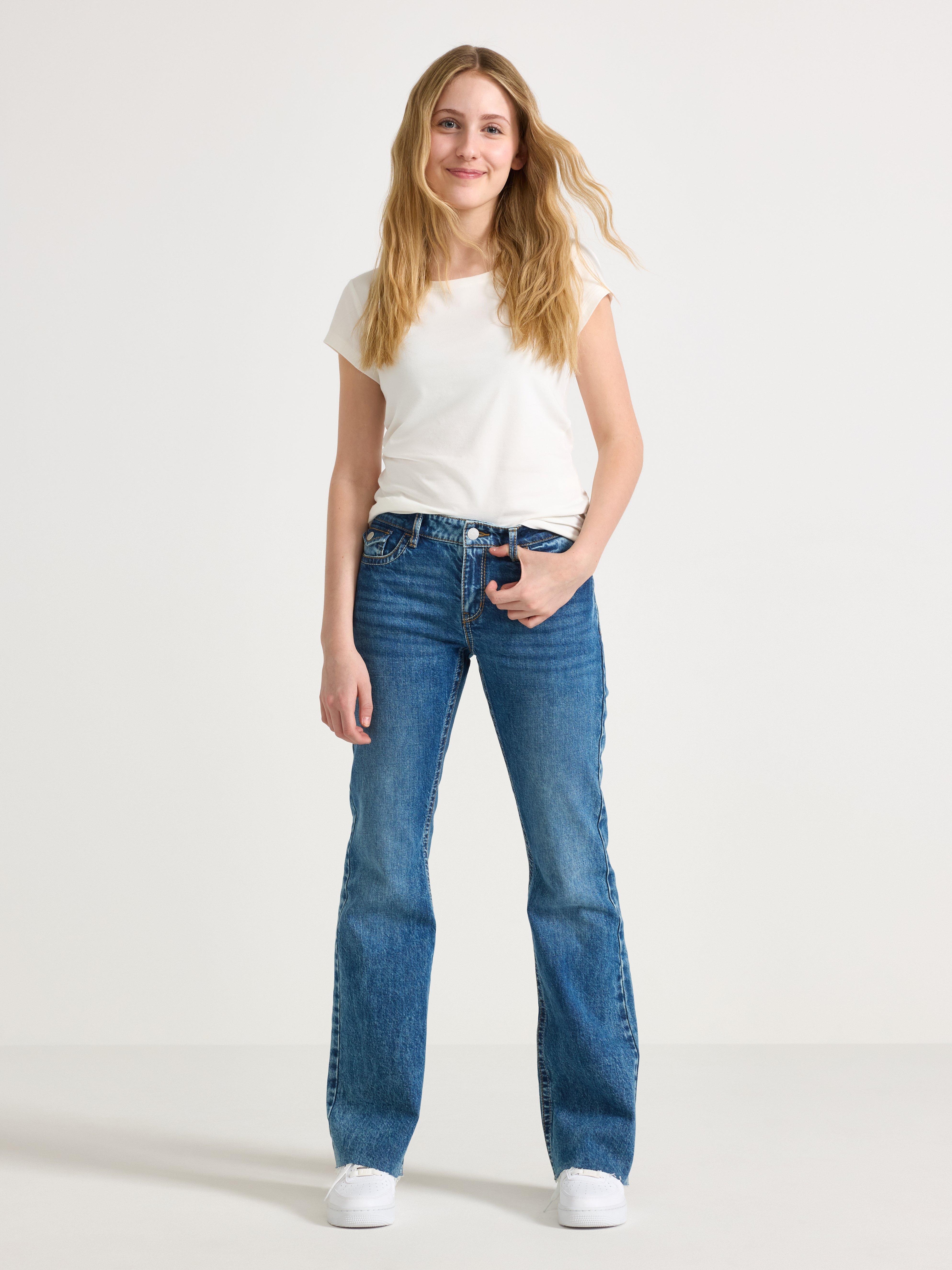 Calça jeans flare FREJA em denim