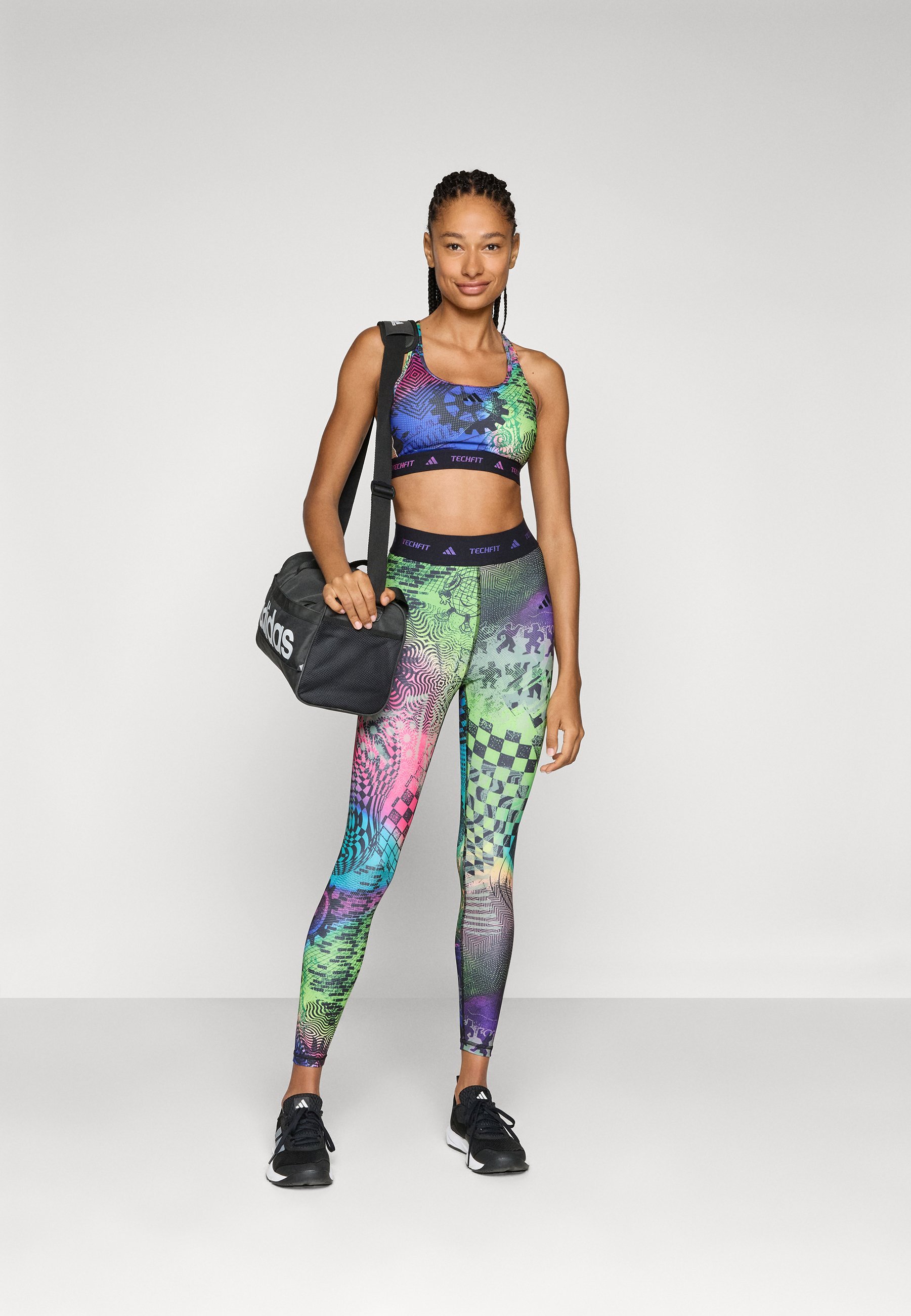 adidas Performance X JEREMY SCOTT PRIDE BH - Sportbeha met gemiddelde ondersteuning - zuurgeel/halfhelder fuchsia/actief paars