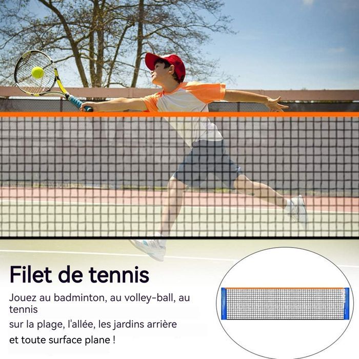 Red de bádminton de 6,1 m, red de tenis portátil, red de bádminton para exteriores. No incluye soporte, solo la red.