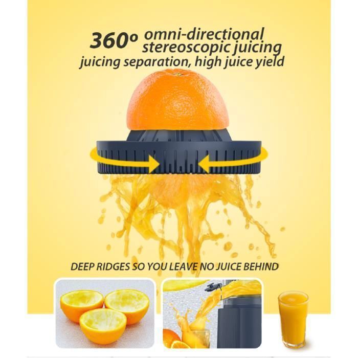 Exprimidor eléctrico de cítricos, LANGTU con botón táctil, exprimidor automático de naranjas, limones y pomelos - Multifuncional