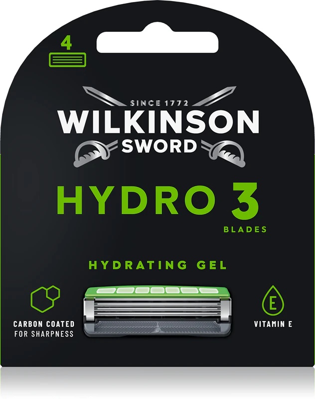 Wilkinson Sword Hydro3 ādas aizsardzības Black Edition nomaiņas galviņa