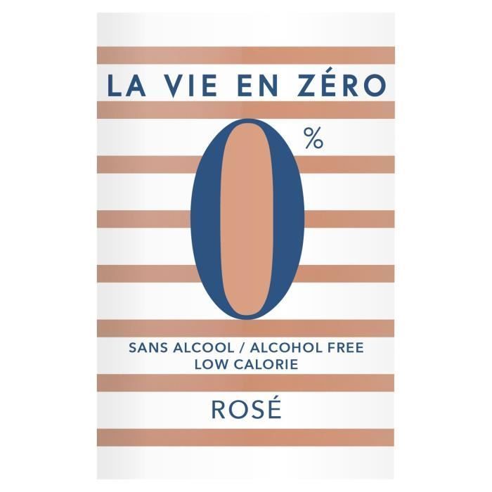 Zero Life sin alcohol - Bebida a base de vino desalcohólico - Rosado