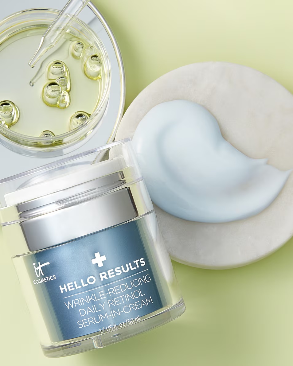 IT KOSMĒTIKA HELLO RESULTS RETINOLA SERUMS KRĒMĀ PRETNOVECOŠANAS DIENAS KRĒMS