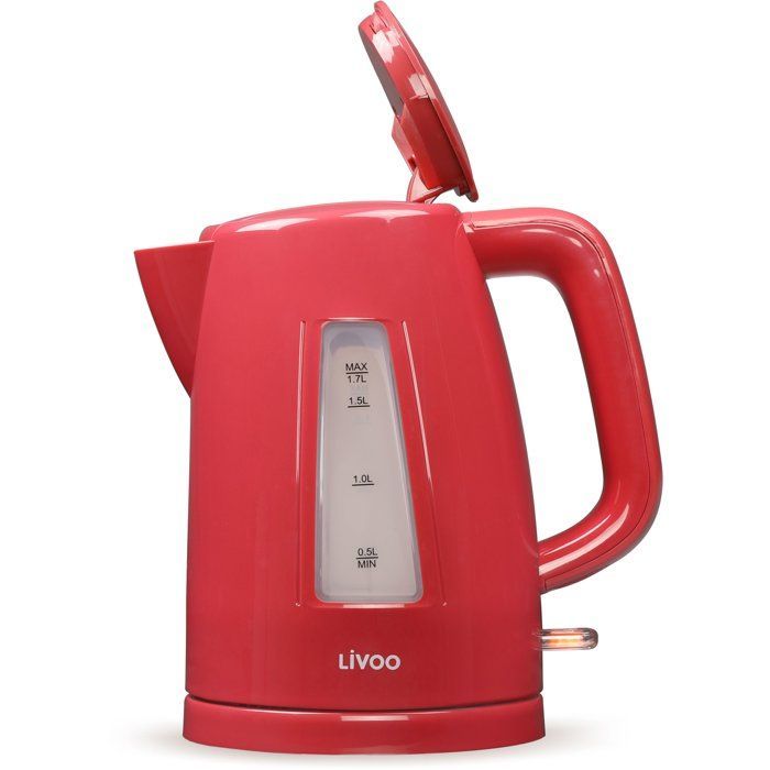 Waterkoker - LIVOO - DOD184RC - 2200 W - 1,7 L - 360° voet - Rood