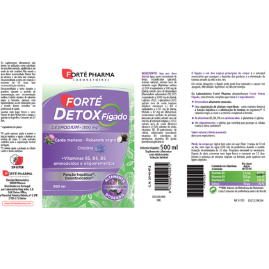 Forté Pharma razstrupljevalnik jeter Desmodium 1300 mg visoko doziran razstrupljevalec jeter 500 ml 500 ml