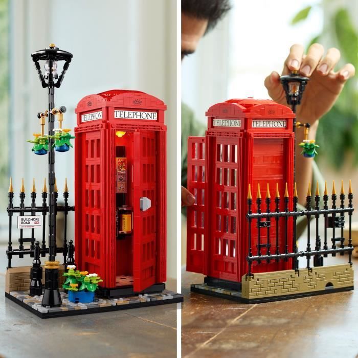 LEGO® Ideas 21347 Exclu Cdiscount Cabine Téléphonique Londonienne Décoration Maison pour les Anglophiles