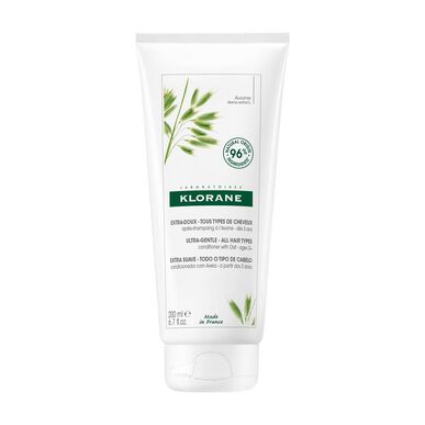 Klorane Oat Ultra-Gentle Conditioner kaikille hiustyypeille, hellävarainen ja suojaava kaurahoitoaine, 200ml