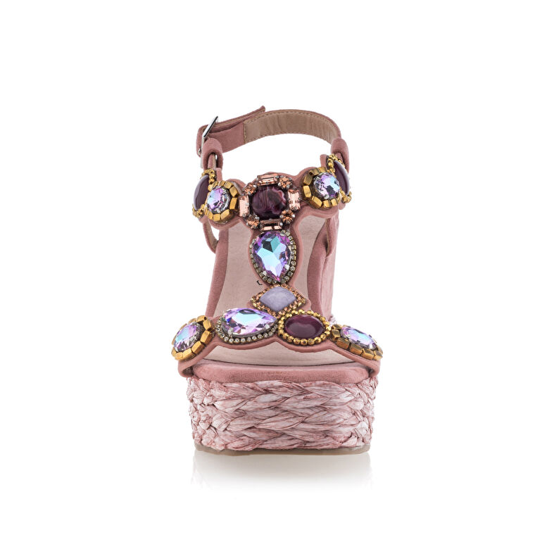 Sandalias rosas para mujer / Zapatos de punta abierta