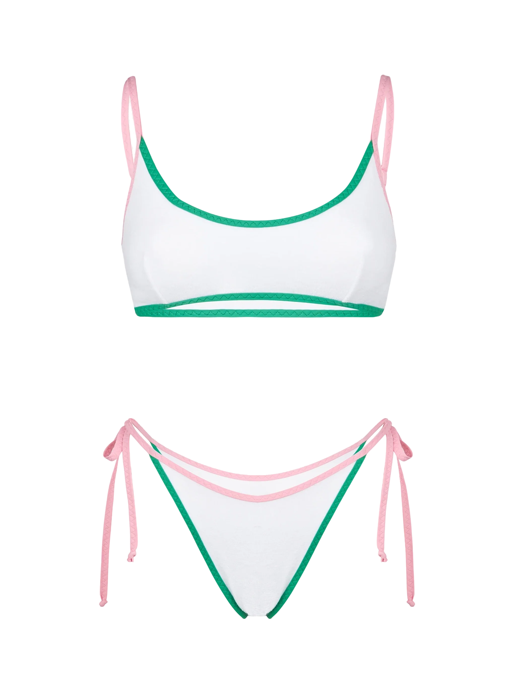 Dames bralette bikini van badstof