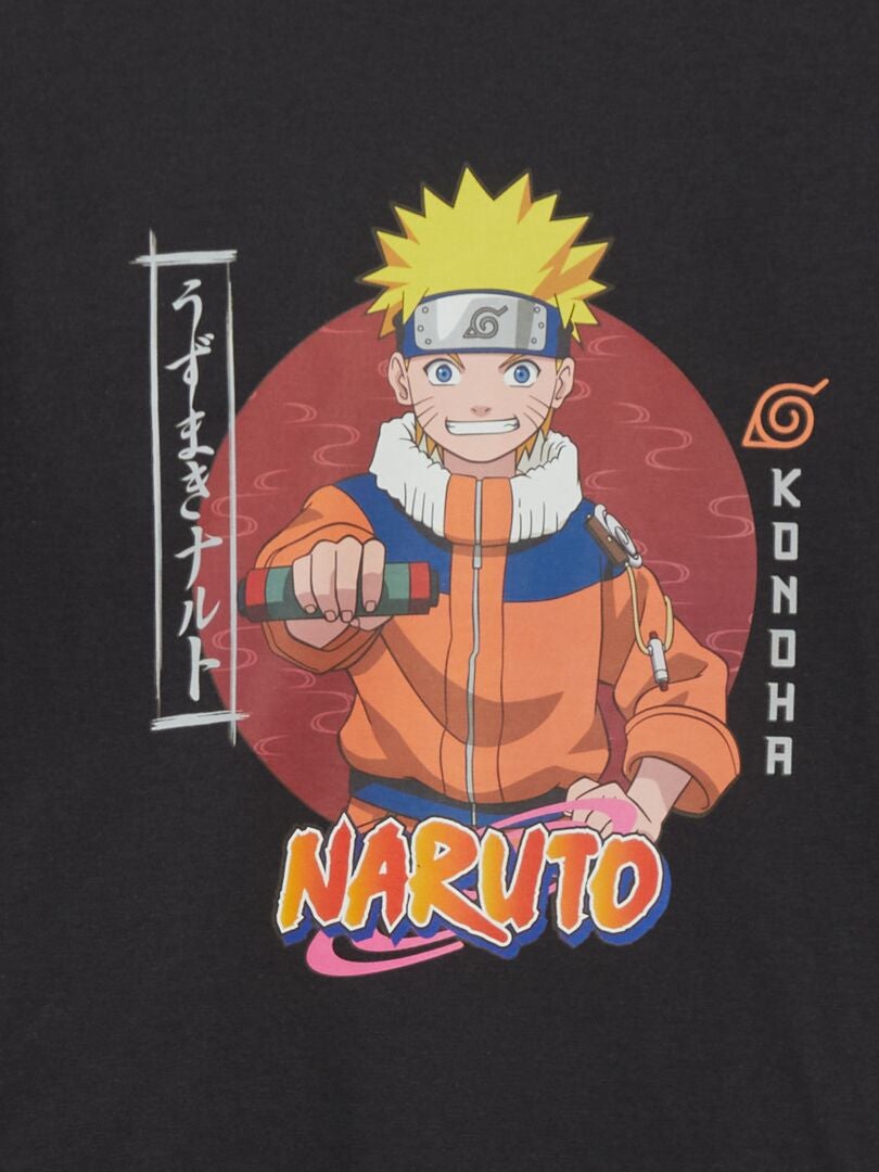 Conjunto de pijama corto Naruto - 2 piezas - NEGRO