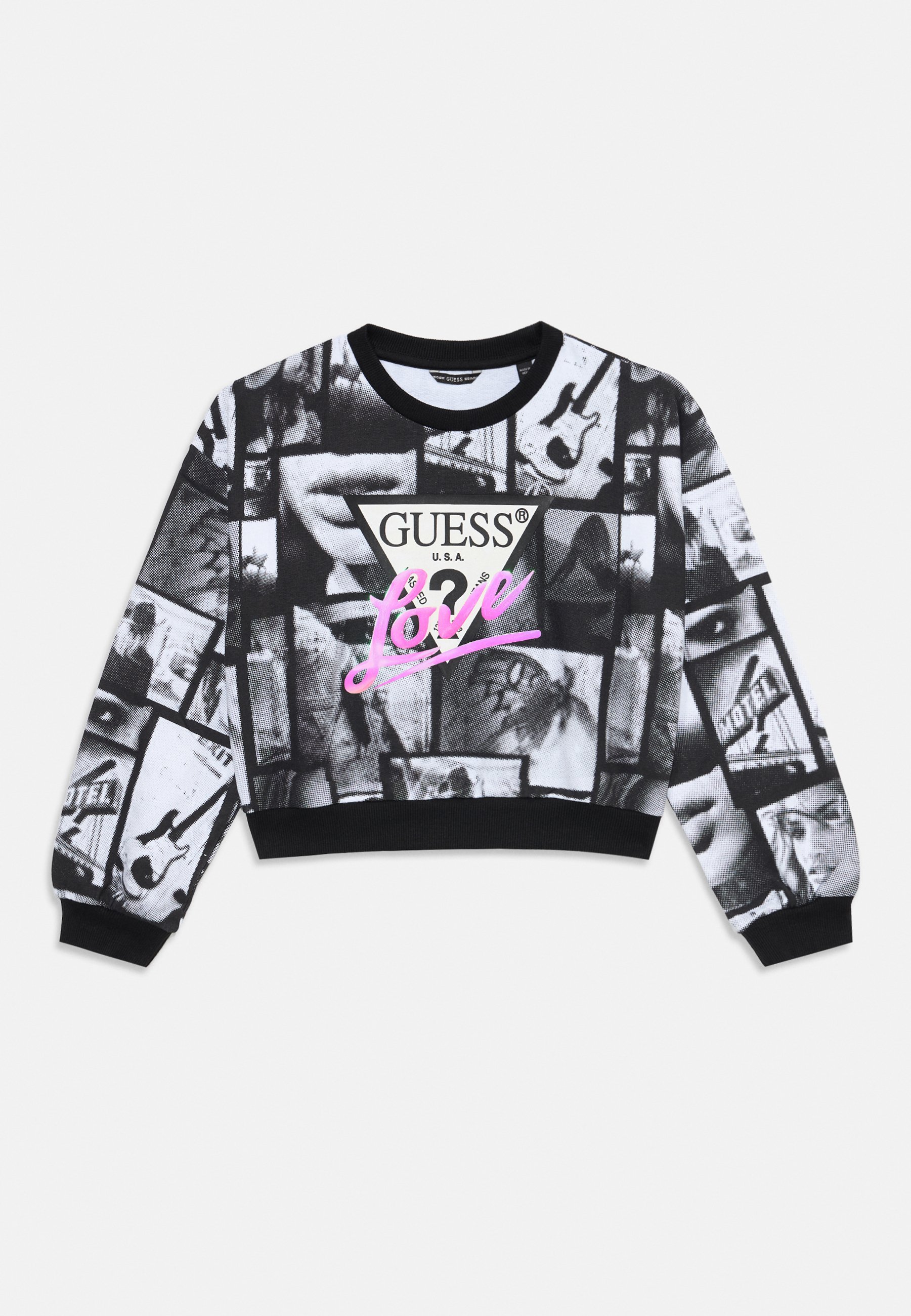 Guess JUNIOR CROP ACTIVE - Sweatshirt - meerkleurig/wit