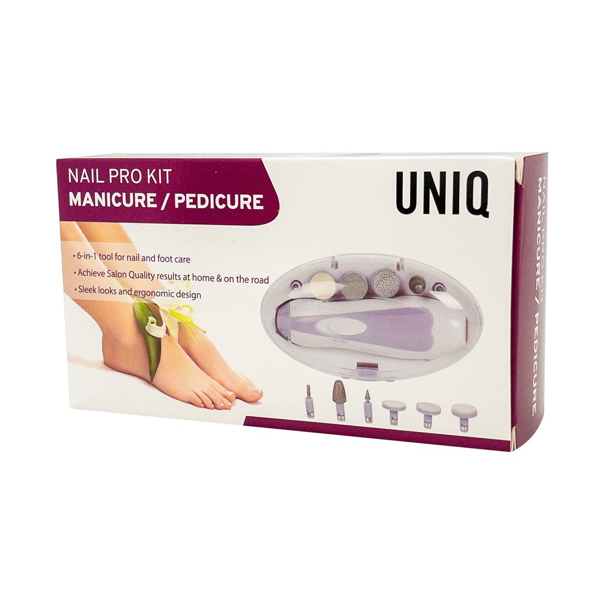 UNIQ set za manikir i pedikir sa turpijama za nokte – bijeli