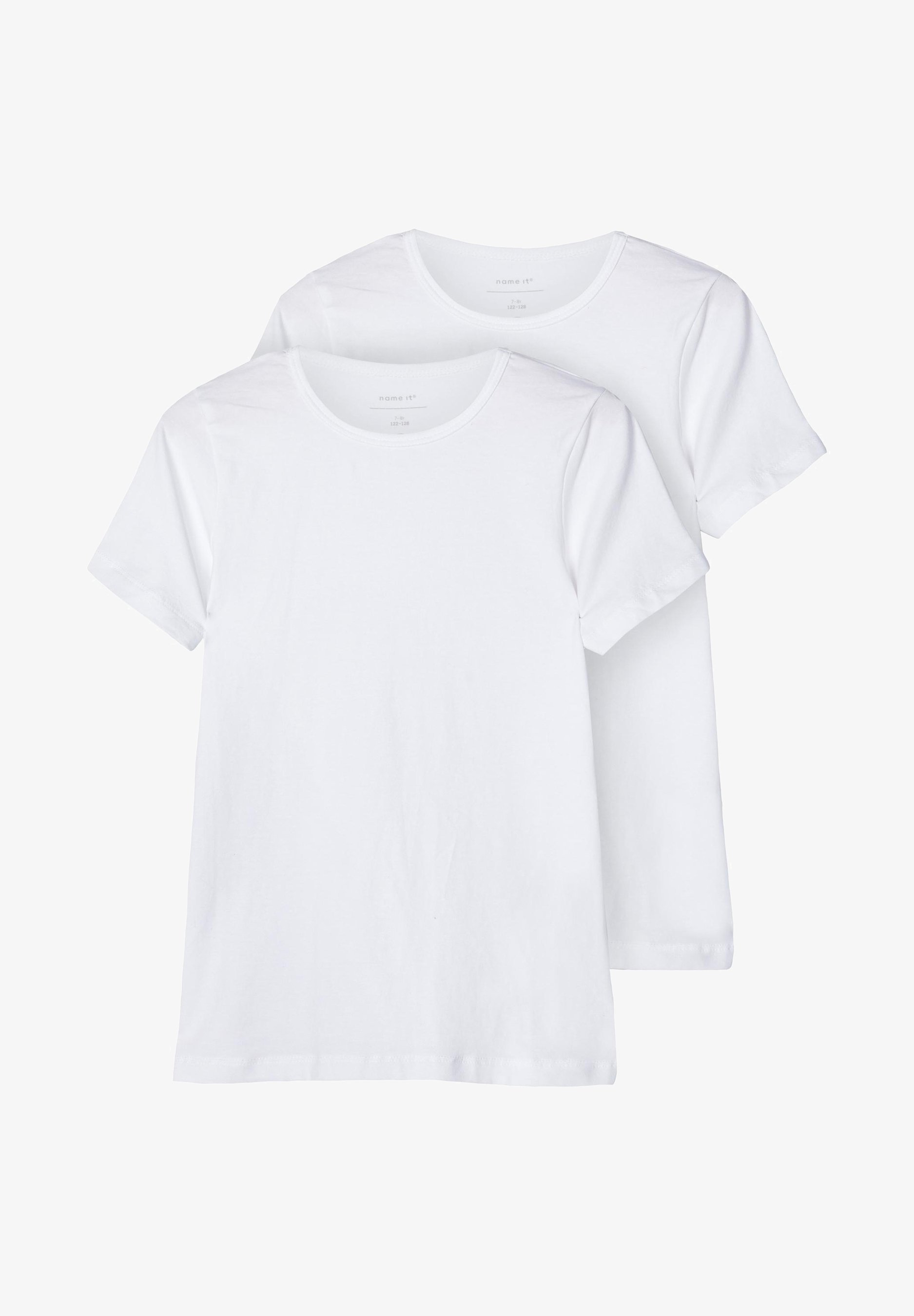 Naam: NKMT SLIM 2-PACK - Basic T-shirt - helderwit