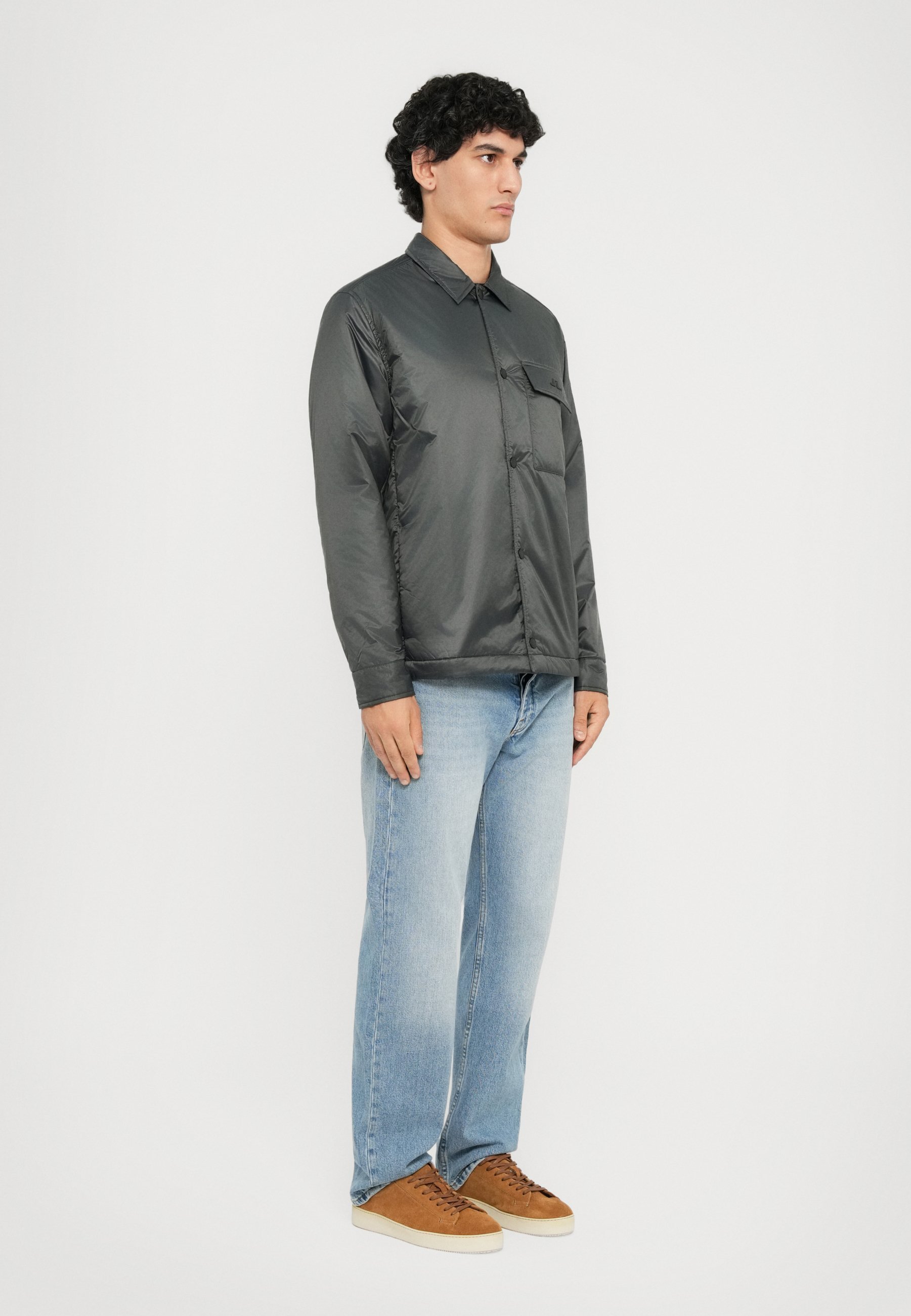 J.LINDEBERG NILE WATTIERTES ÜBERSHIRT - Leichte Jacke - Asphalt