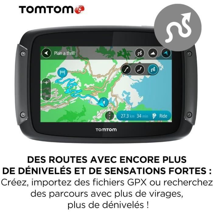 TomTom RIDER 550 Premium Pack Motorcycle GPS - 4.3-inch screen, World Map, TomTom Traffic, Danger Zone Alerts, Hands-Free Calling
