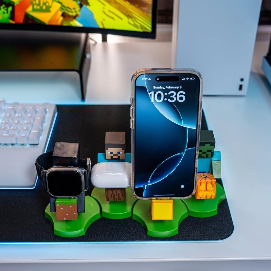Minecraft Enderman-Figur – EXQUISITE GAMING – Cable Guys – Halterung für Kopfhörer, Smartphone oder kleines Zubehör – 11 cm