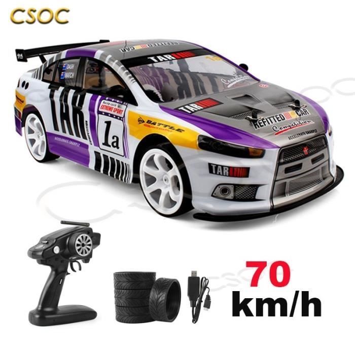 70 km/h - Auto radiocomandate da drifting fuoristrada, 1-10G, con luci a LED, alta velocità, telecomando, auto giocattolo