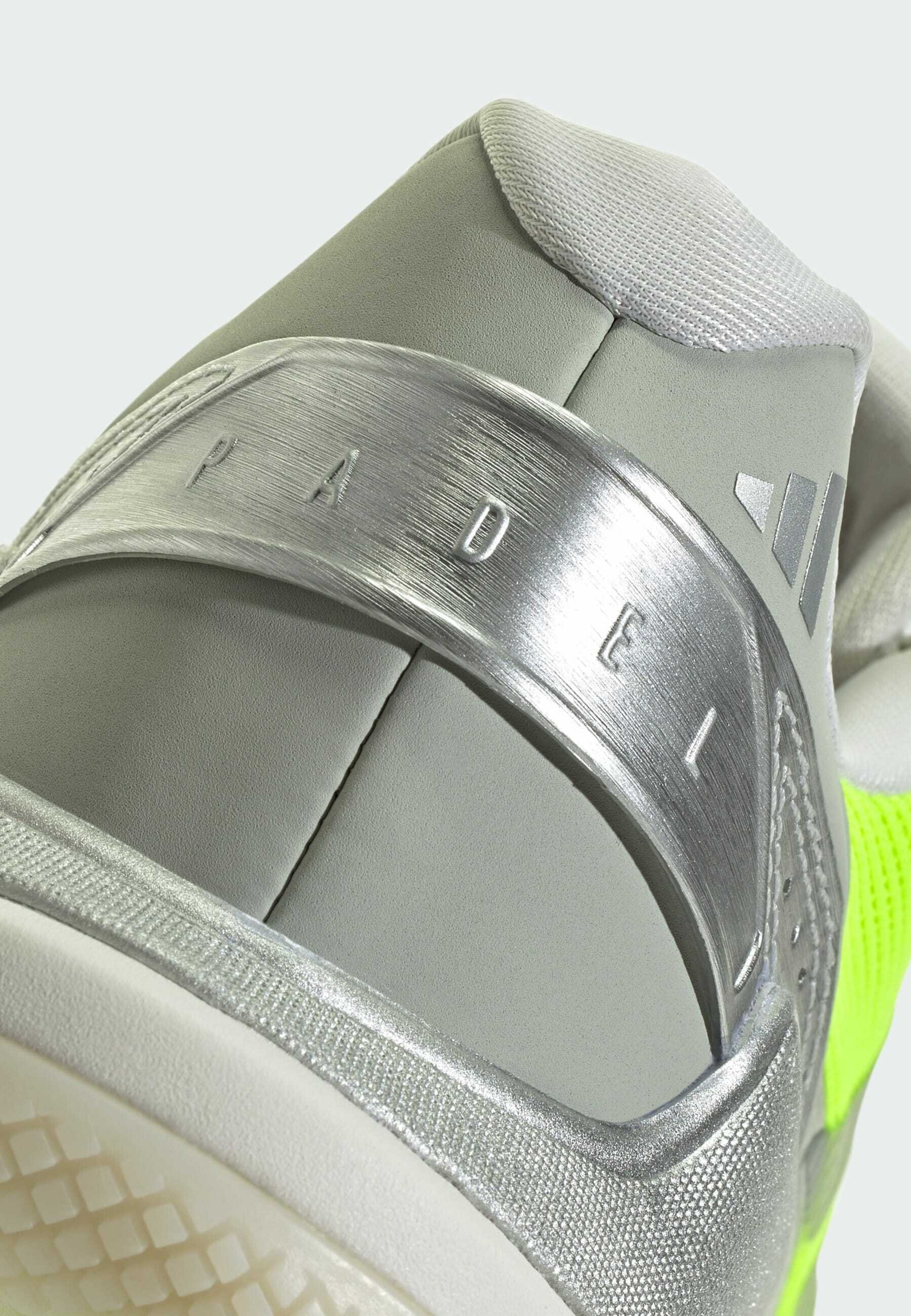 adidas Performance CRAZYQUICK LS - Padelschoenen - helder citroenzilver metallic zilver