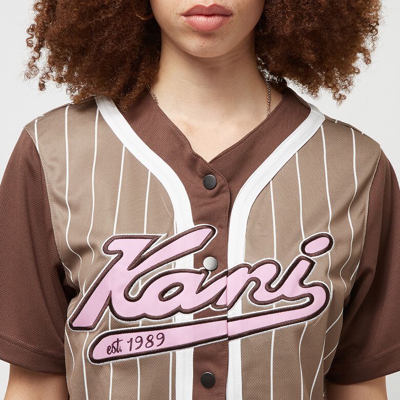 Camisa de beisebol Varsity Block Pinstripe