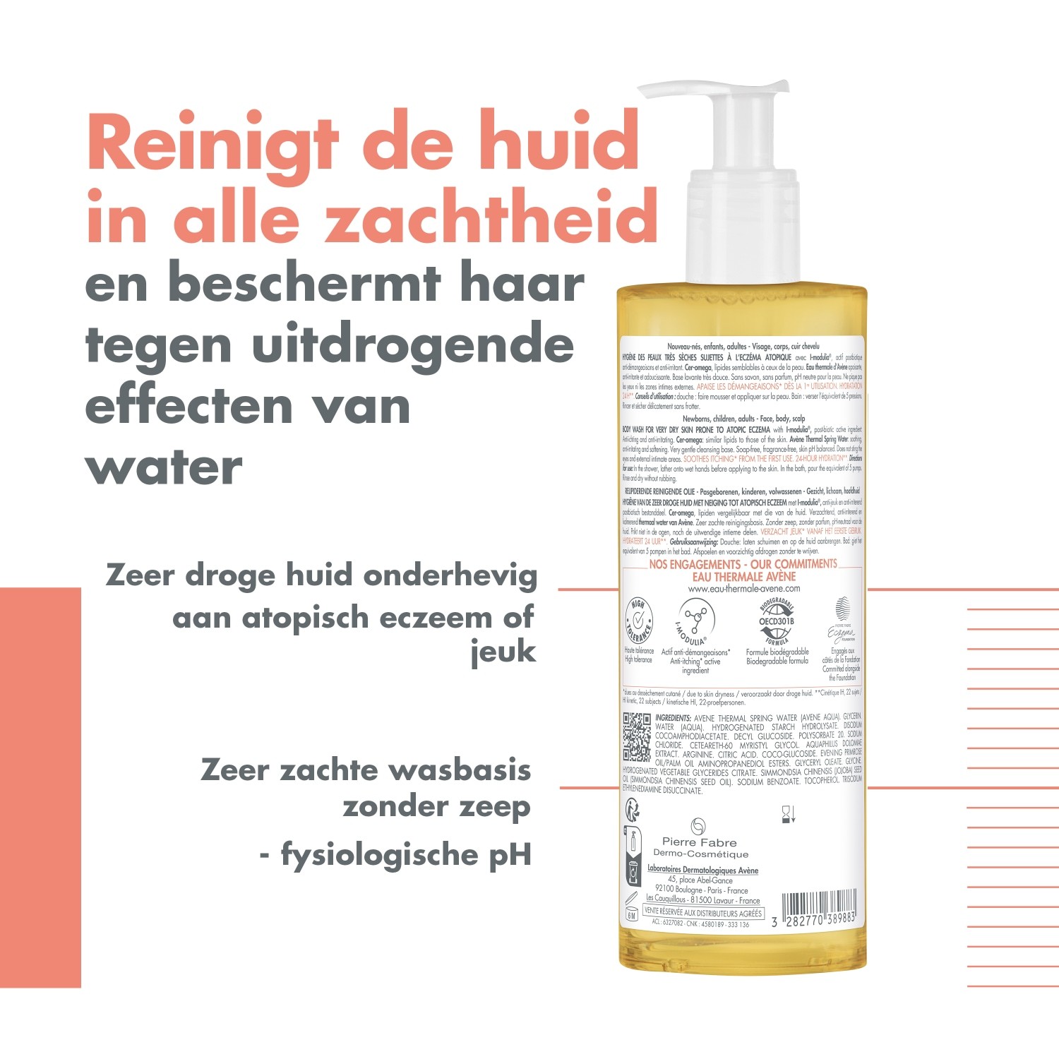Avène Duschöl XeraCalm AD lipīdus atjaunojoša tīrīšanas eļļa - 400 ml