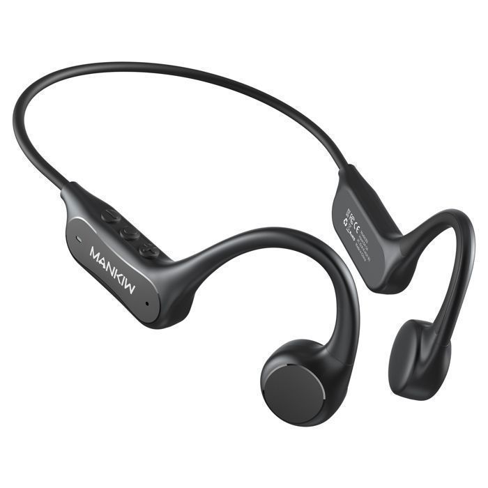 MANKIW Casque à Conduction Osseuse -Bluetooth 6.0 –  Autonomie 8 h-Micro Intégré-pour la course et les activités de plein air