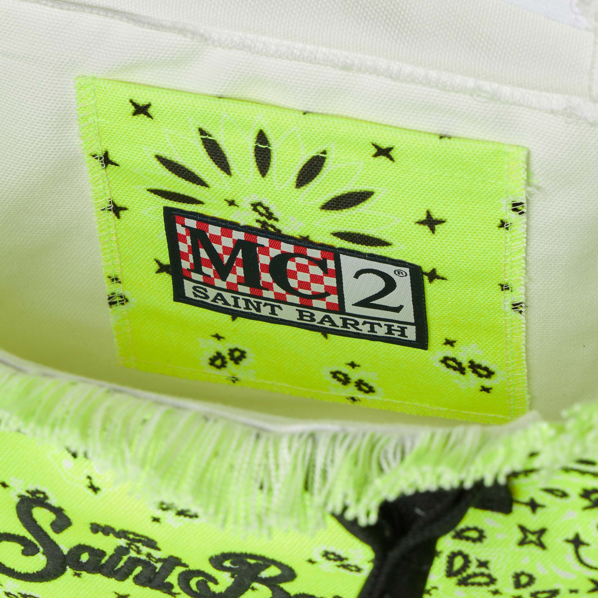 Neongelbe Colette-Tasche mit Bandana-Print