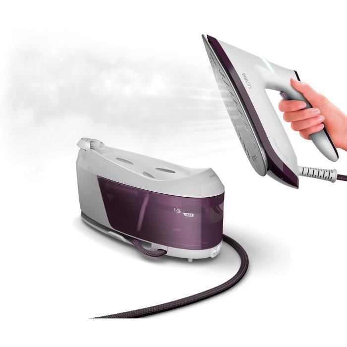 Centrale Vapeur - PHILIPS - PSG6020/30 - PerfectCare Série 6000 - 6.5 bars - 1.8L - Mauve/Blanc