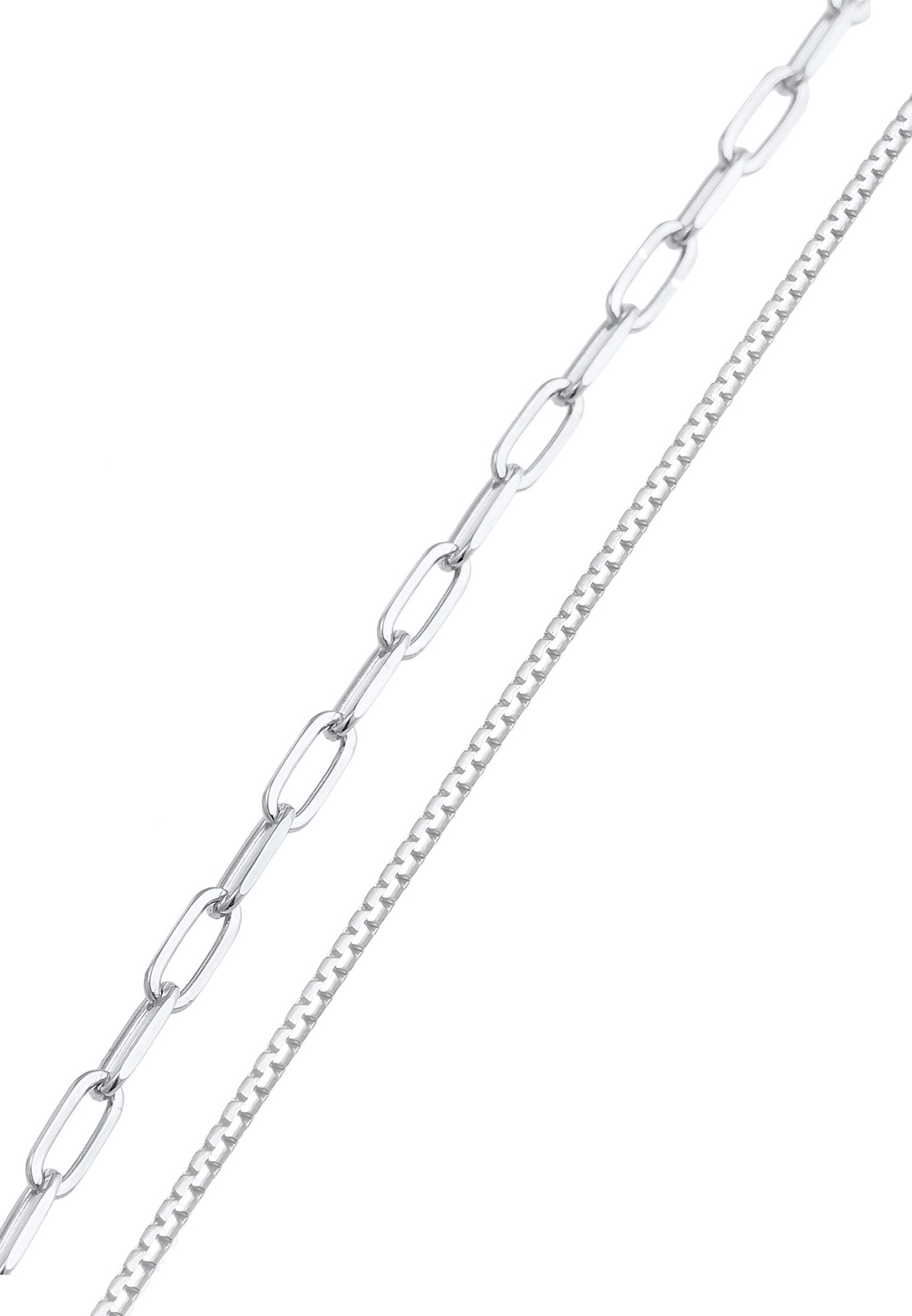 Elli PREMIUM Femmes maillons de base Set 2 pièces en argent sterling 925 rhodié