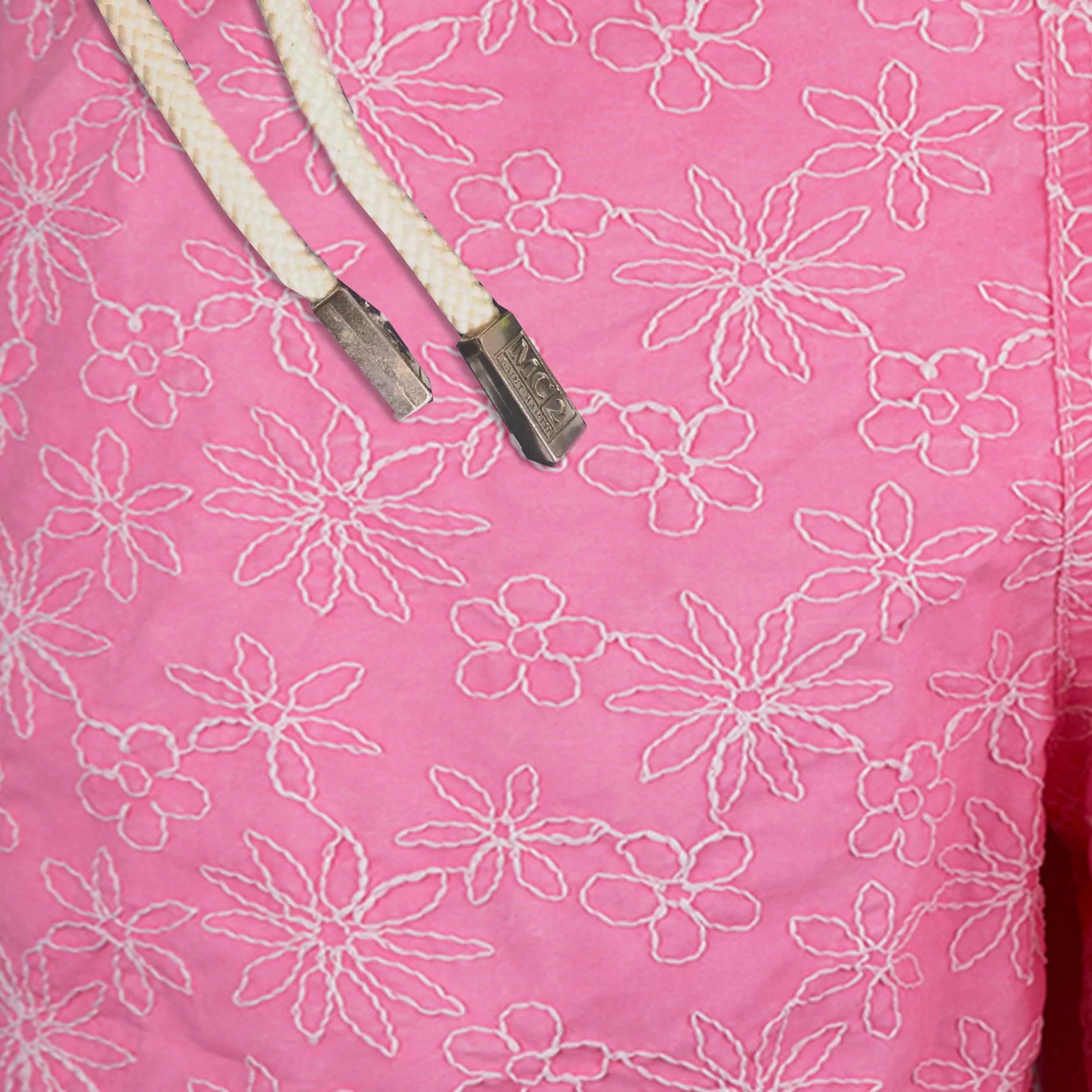 Roze geborduurd badpak
