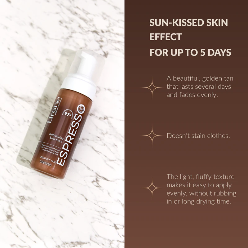 Lirene Perfect Tan bronzing foam voor donkere huidtinten, voor gezicht en lichaam