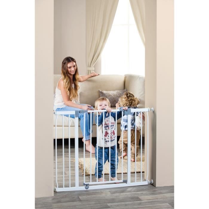 DREAMBABY Barrière de sécurité Extra large LIBERTY - Par pression - L 99/105,5 x H 75 cm - Blanche