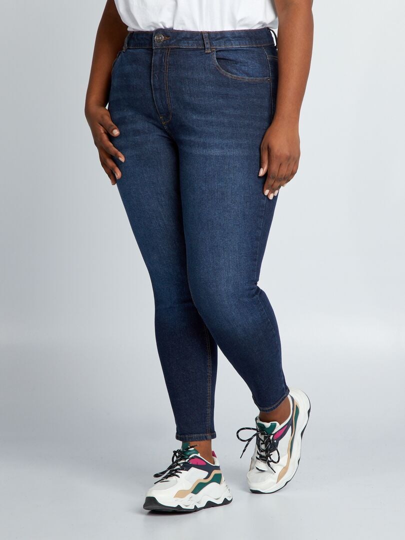 Calça jeans slim de cintura alta - L28 - AZUL