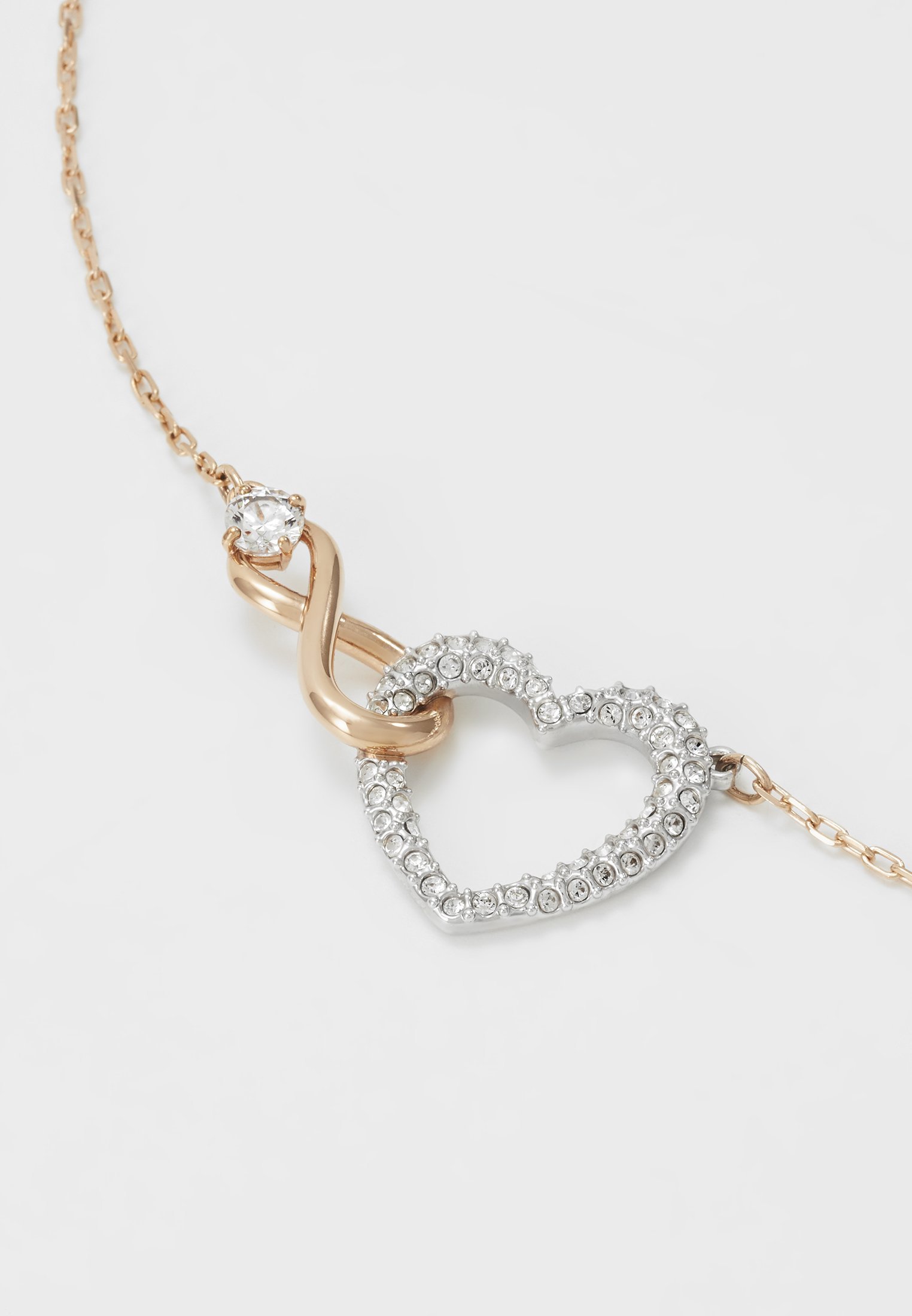 Swarovski HYPERBOLA KETTING INFINITY EN HART - Ketting - wit
