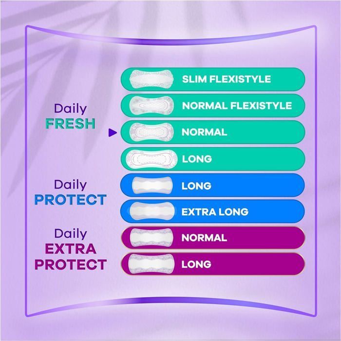Daily Fresh Protège-Slips Normal 10x30 Unités,Avec un parfum frais,Pour ne sentir rien d’autre que fraîcheur et protection