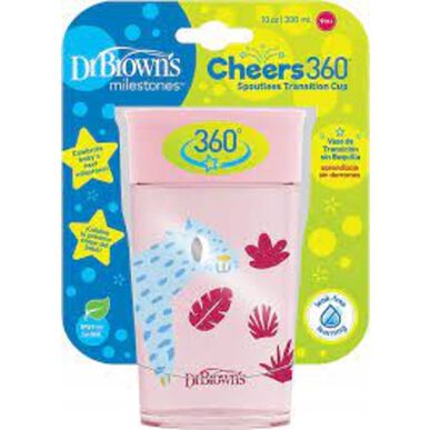 Dr. Brown's 360 Cup (bez izljeva) Pink 300 ml