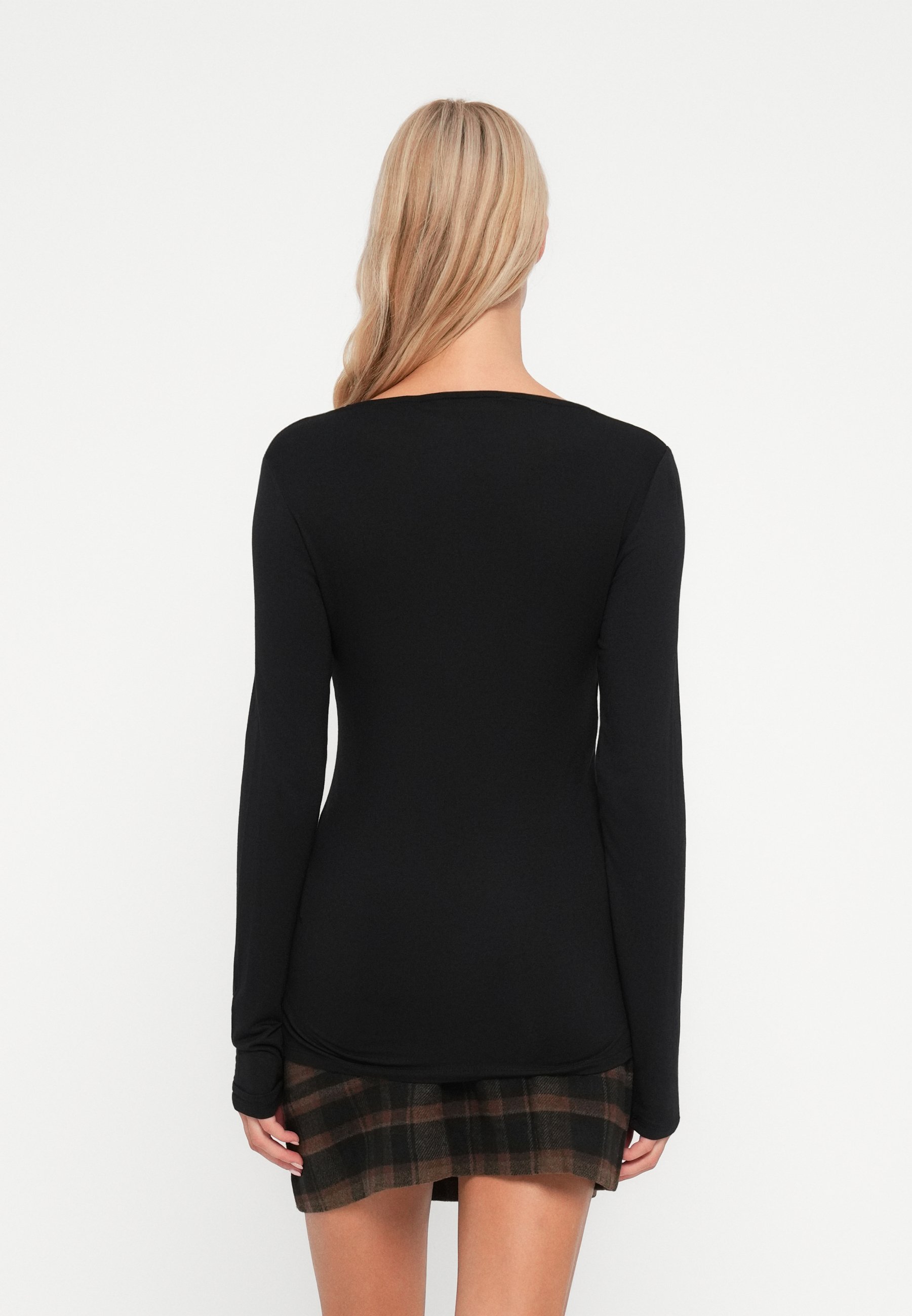 Vero Moda VMROSA V NECK - Top a maniche lunghe - nero