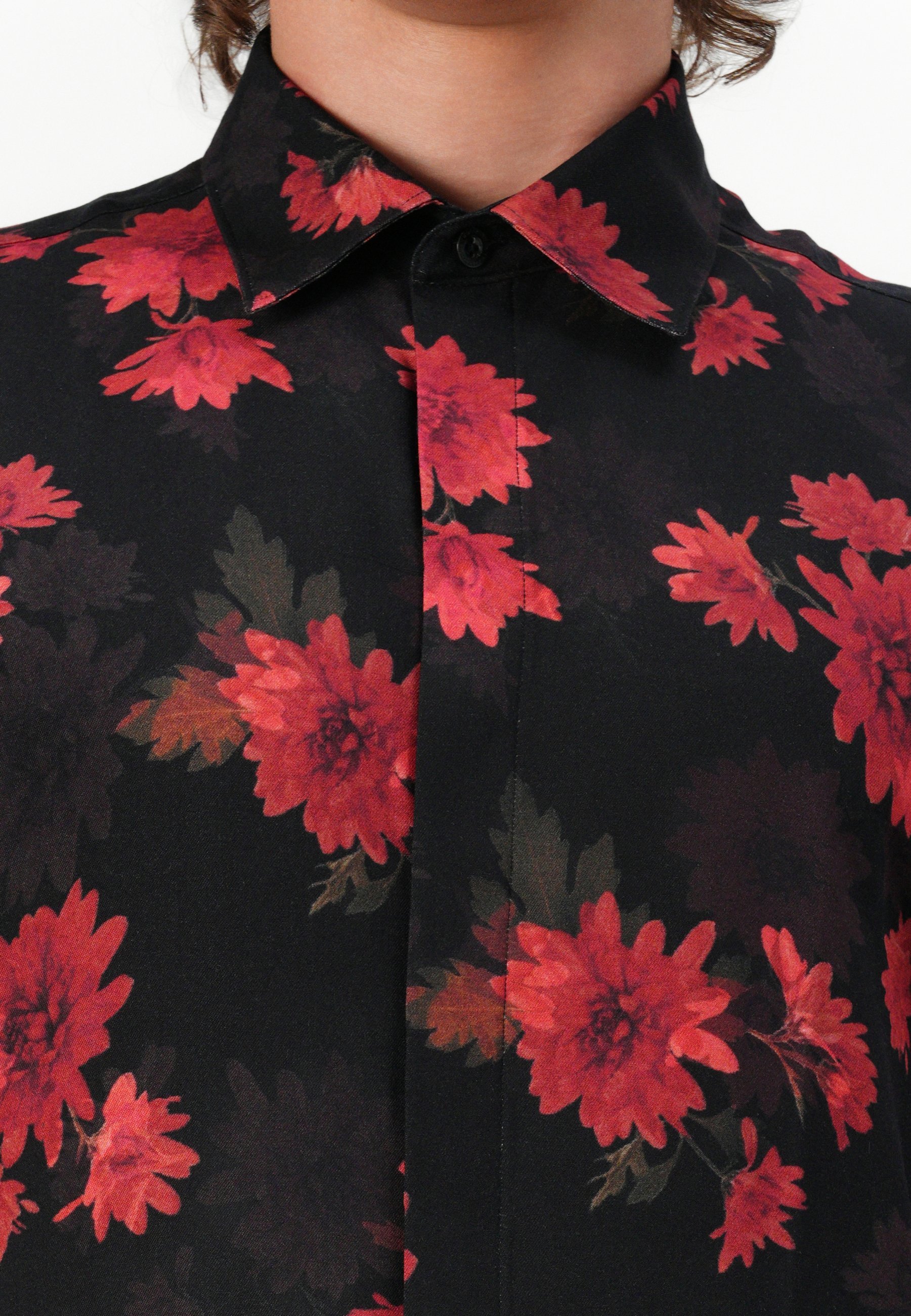 Twisted Tailor KRIZAN - Shirt - zwart/rood