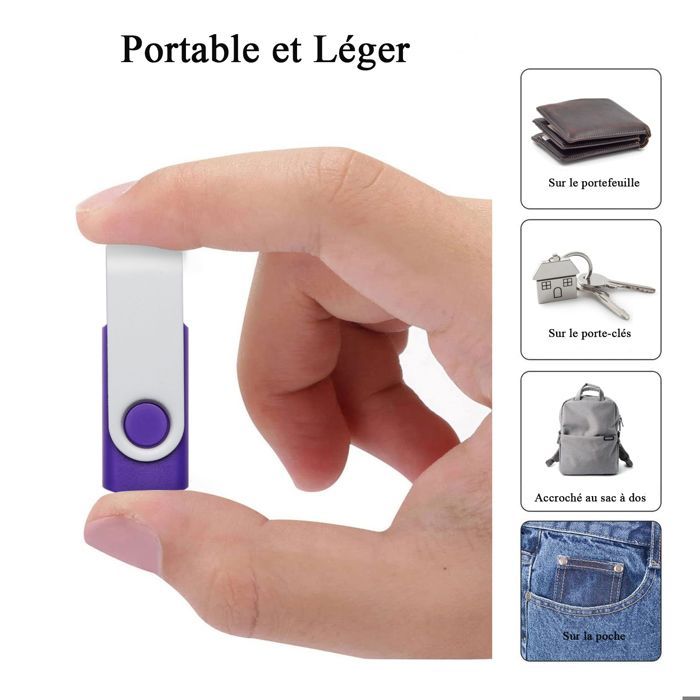 16GB USB Flash Drives, Pack of 10, Version 2.0 REWBOAT Swivel Storage Disk Memory Stick Pendrive Flash Drive External Memory