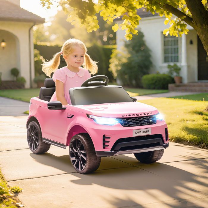 Coche eléctrico infantil - AIYAPLAY - Land Rover Discovery - Control remoto 2.4G, 2 motores de 12V - Plástico - 105x68.5x58cm - Rosa