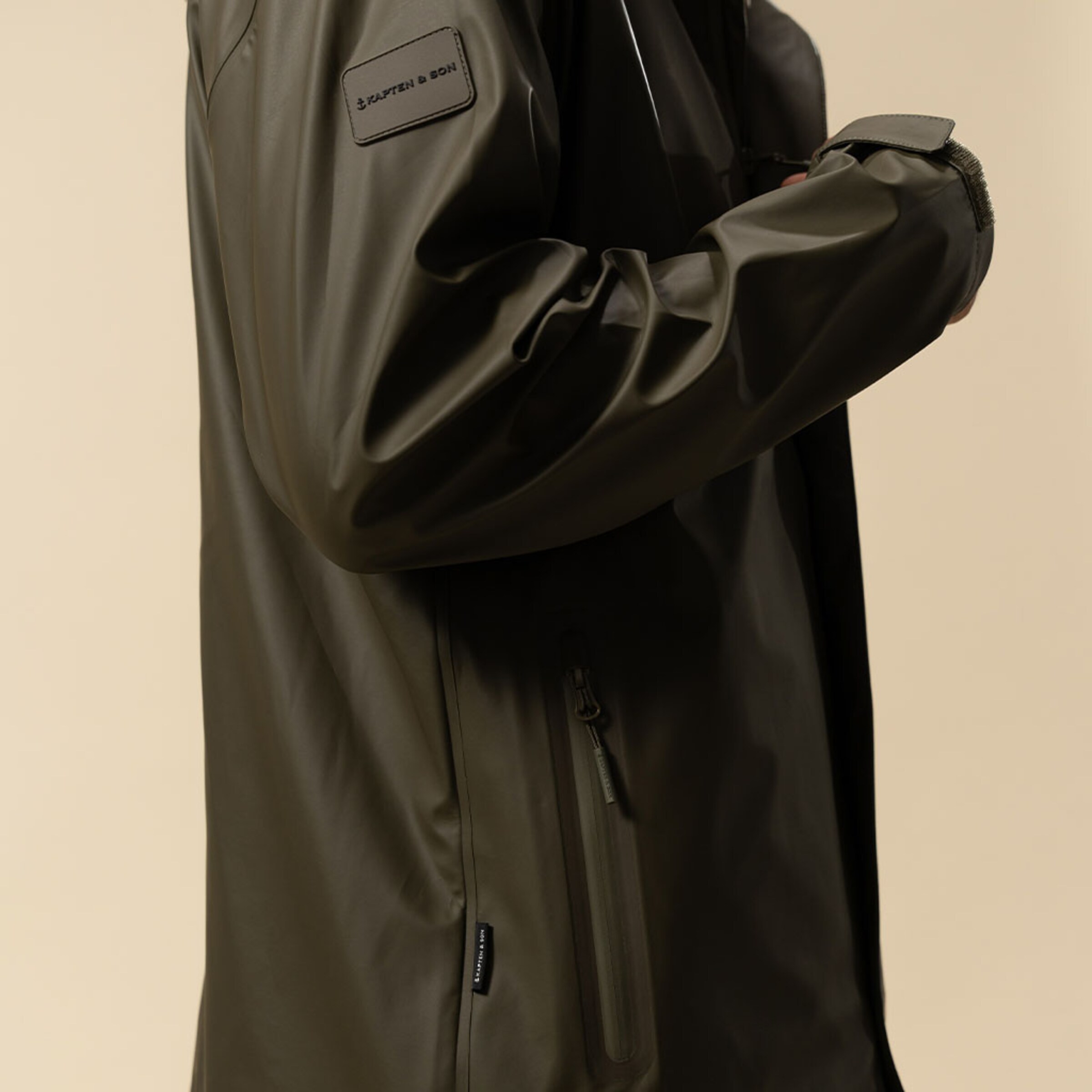 Veste imperméable courte vert forêt pour tous les jours