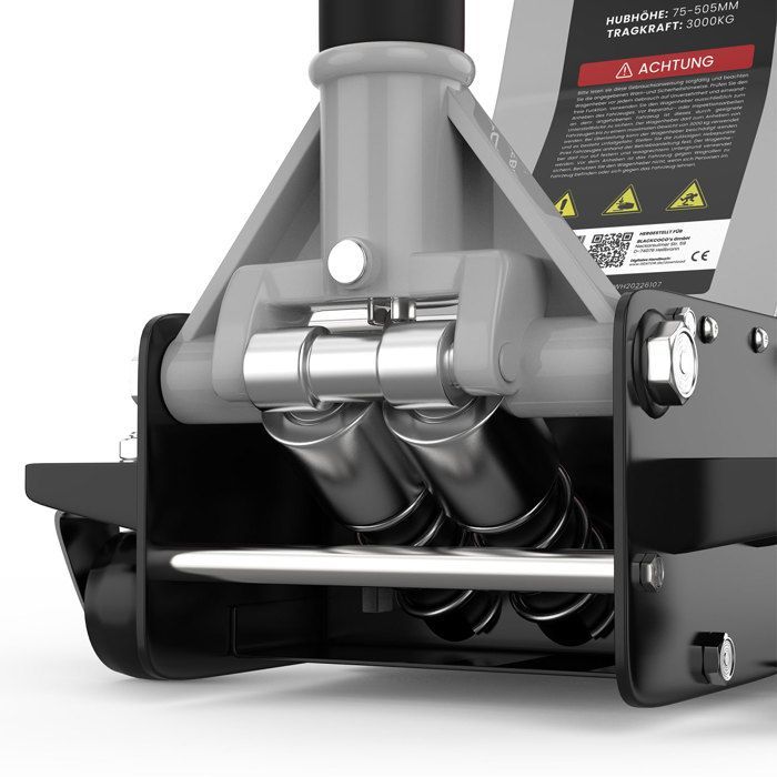 Cric de Manœuvre Hydraulique GENTOR 3T | Ultra Plat 75-505mm | Cric de Voiture Robuste et Fiable | Vert Clair